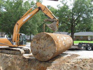 Tank removal-elementary school